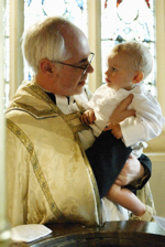 Priest and child